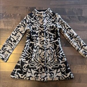 Field Flower by Anthropology Patterned Knit Coat S